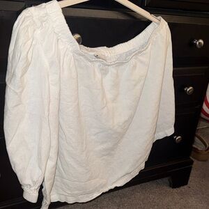 a new day Cream Off-Shoulder Blouse